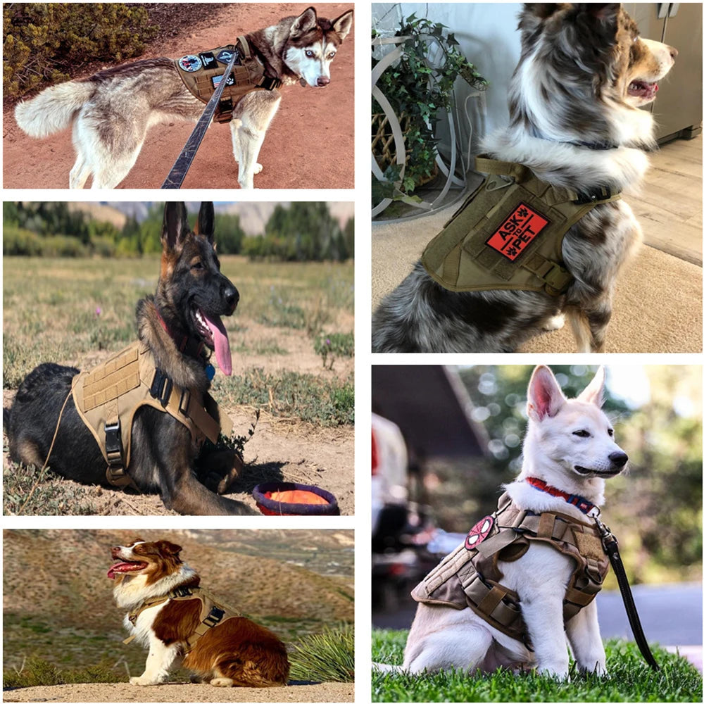 K9 Tactical Military Dog Harness with Ergonomic Control Handle