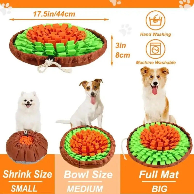 Interactive 3-in-1 Adjustable Pet Snuffle Mat & Foraging Bowl