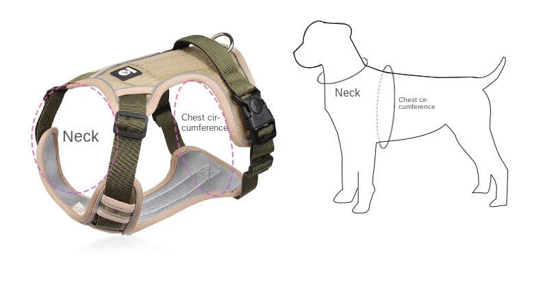Heavy-Duty 360° Reflective Oxford Dog Harness