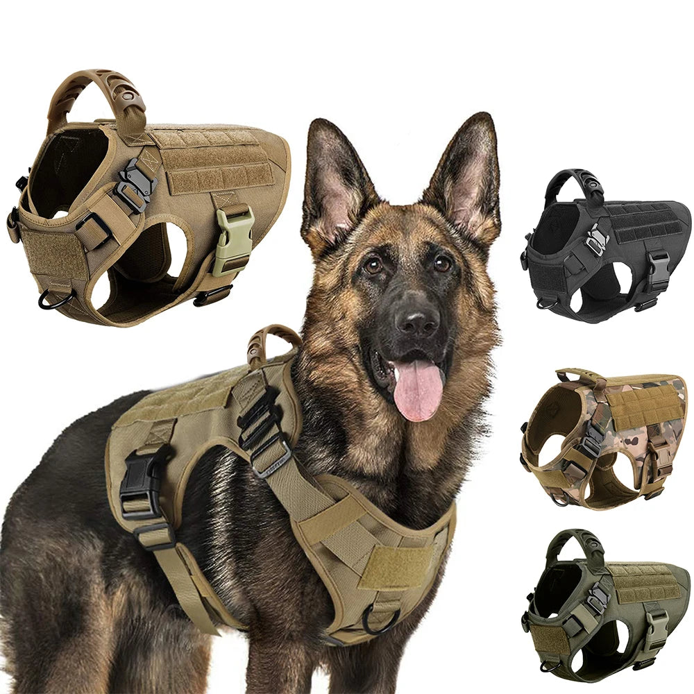 K9 Tactical Military Dog Harness with Ergonomic Control Handle