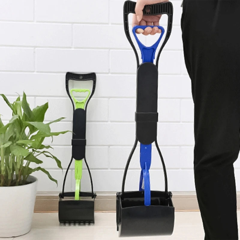 Foldable Long-Handle Pet Pooper Scooper - Sanitary Dog Waste Pick-Up Tool