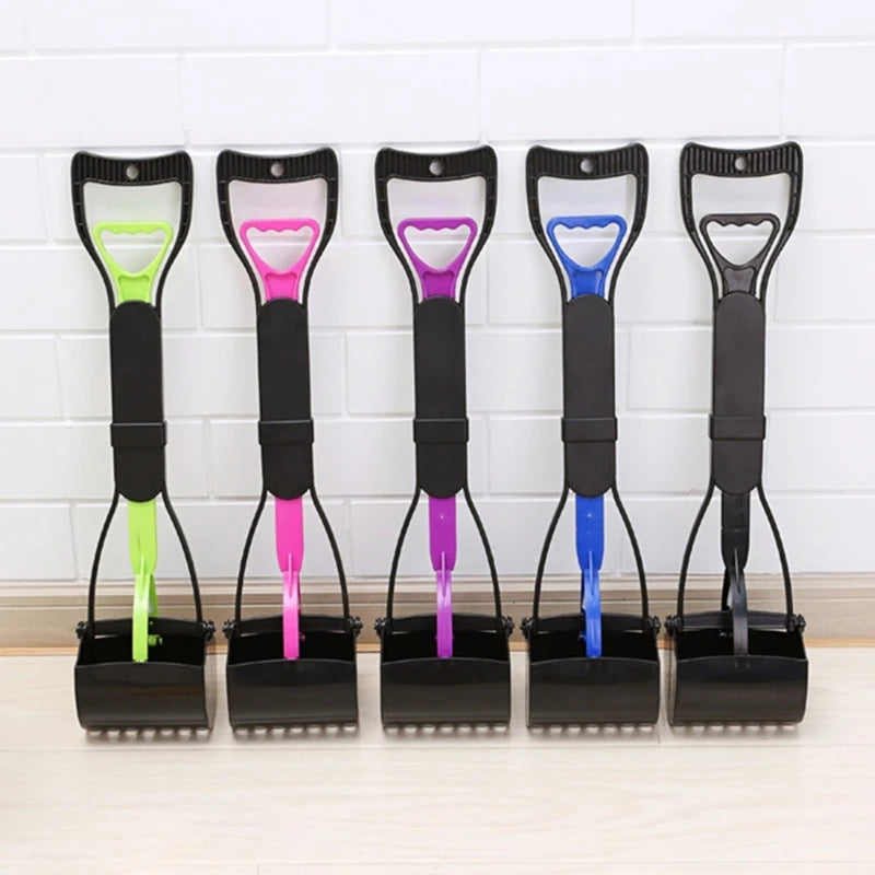 Foldable Long-Handle Pet Pooper Scooper - Sanitary Dog Waste Pick-Up Tool