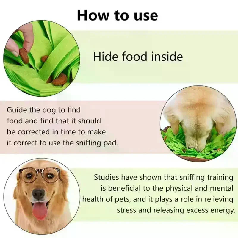 Interactive 3-in-1 Adjustable Pet Snuffle Mat & Foraging Bowl
