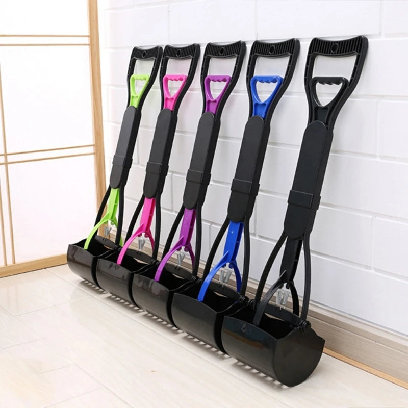 Foldable Long-Handle Pet Pooper Scooper - Sanitary Dog Waste Pick-Up Tool
