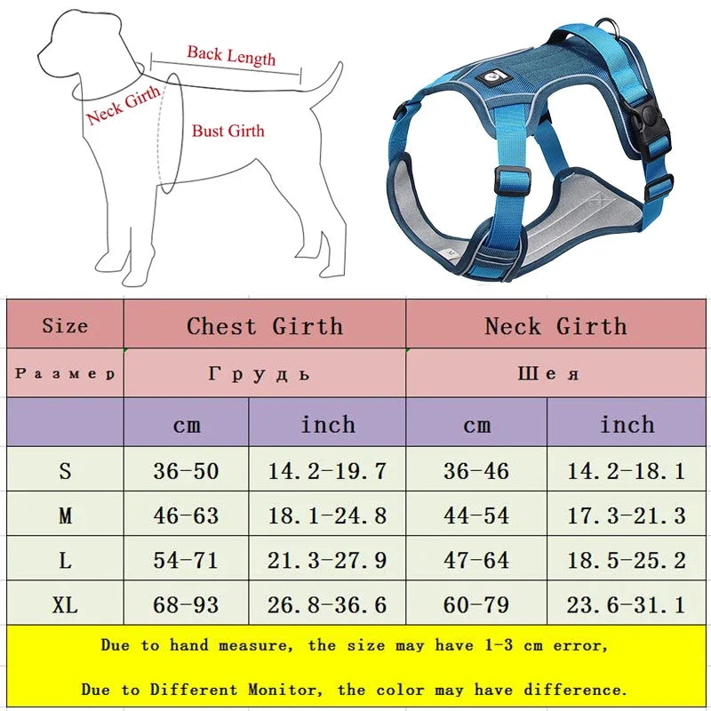 Heavy-Duty Reflective Dog Harness Vest