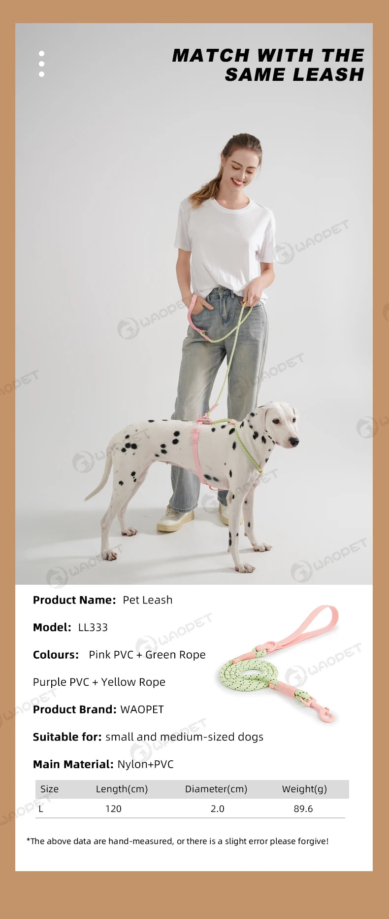 Light Luxury Minimalist PVC & Nylon Dog Harness