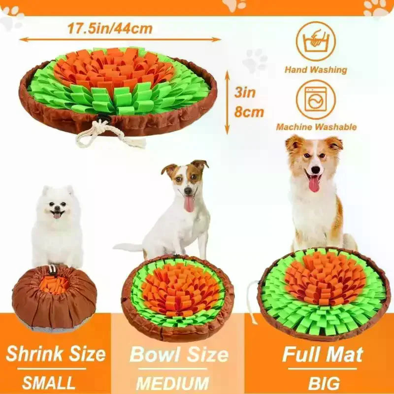 Interactive 3-in-1 Adjustable Pet Snuffle Mat & Foraging Bowl