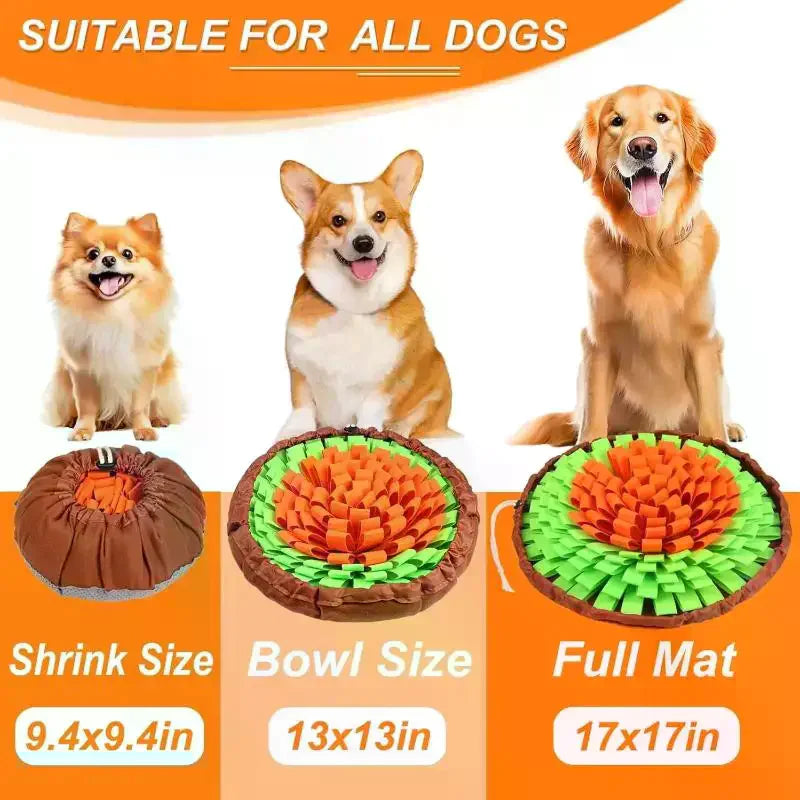 Interactive 3-in-1 Adjustable Pet Snuffle Mat & Foraging Bowl