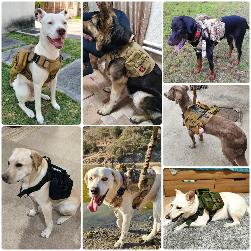 K9 Tactical Military Dog Harness with Ergonomic Control Handle