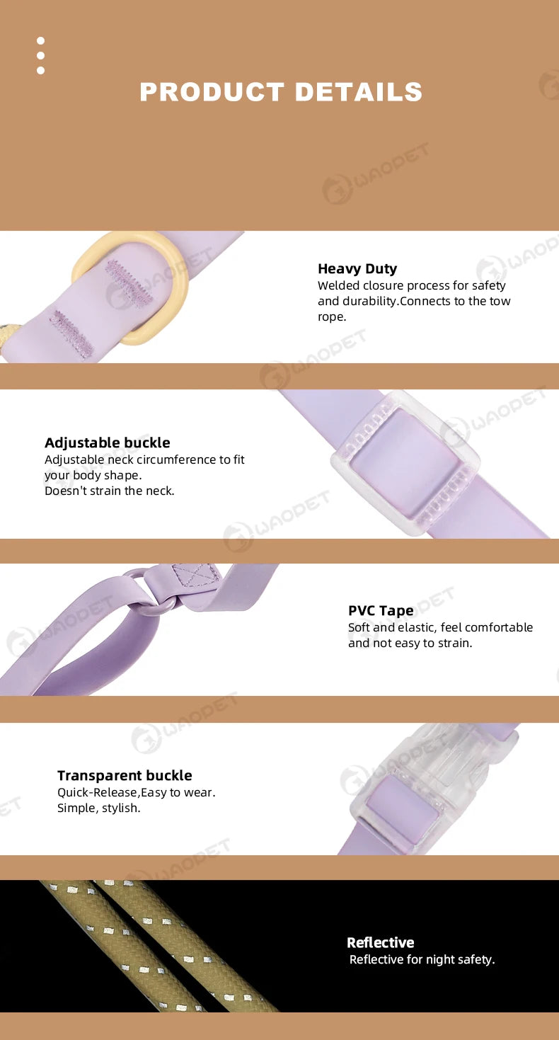 Light Luxury Minimalist PVC & Nylon Dog Harness