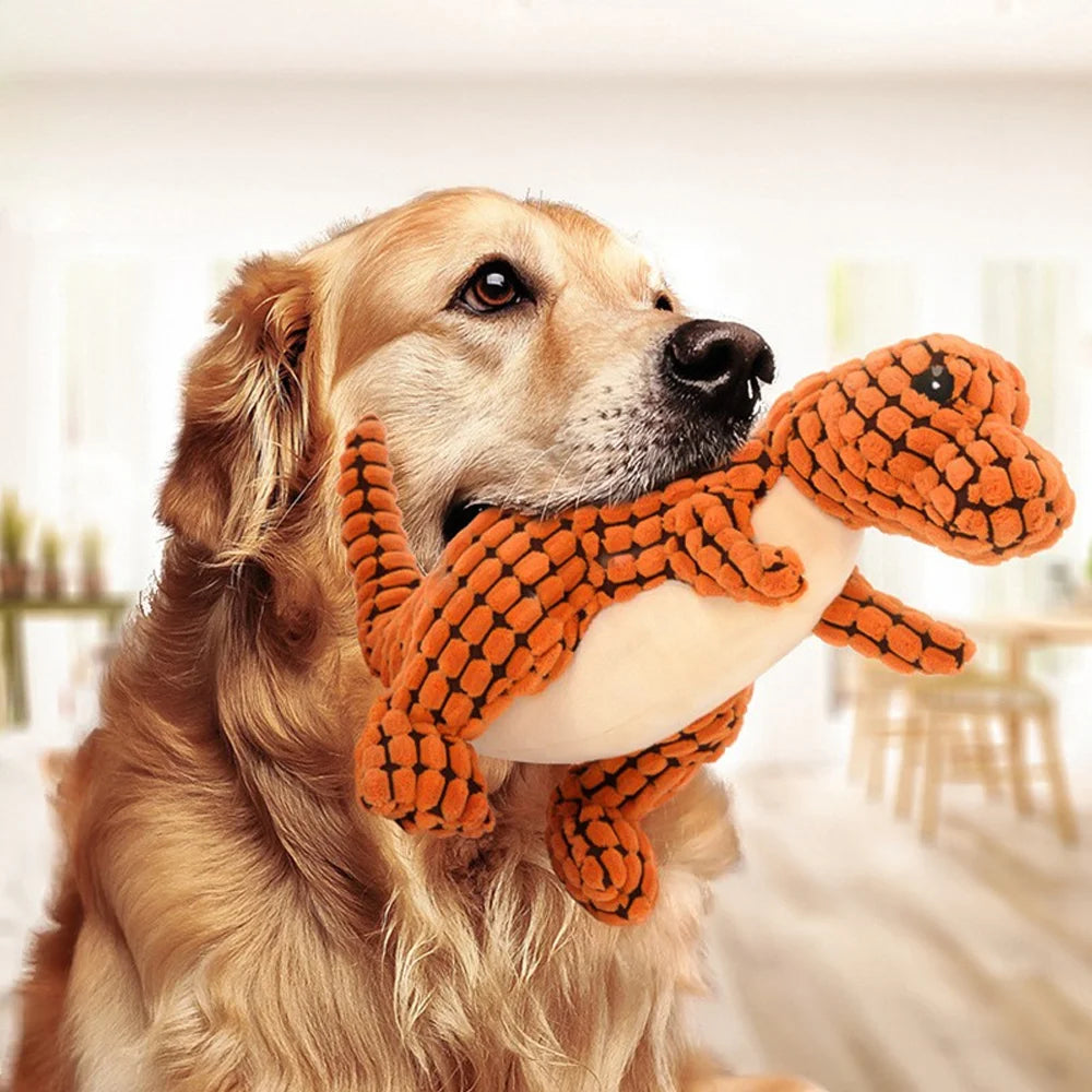 Interactive Plush Animal & Dinosaur Chew Toys