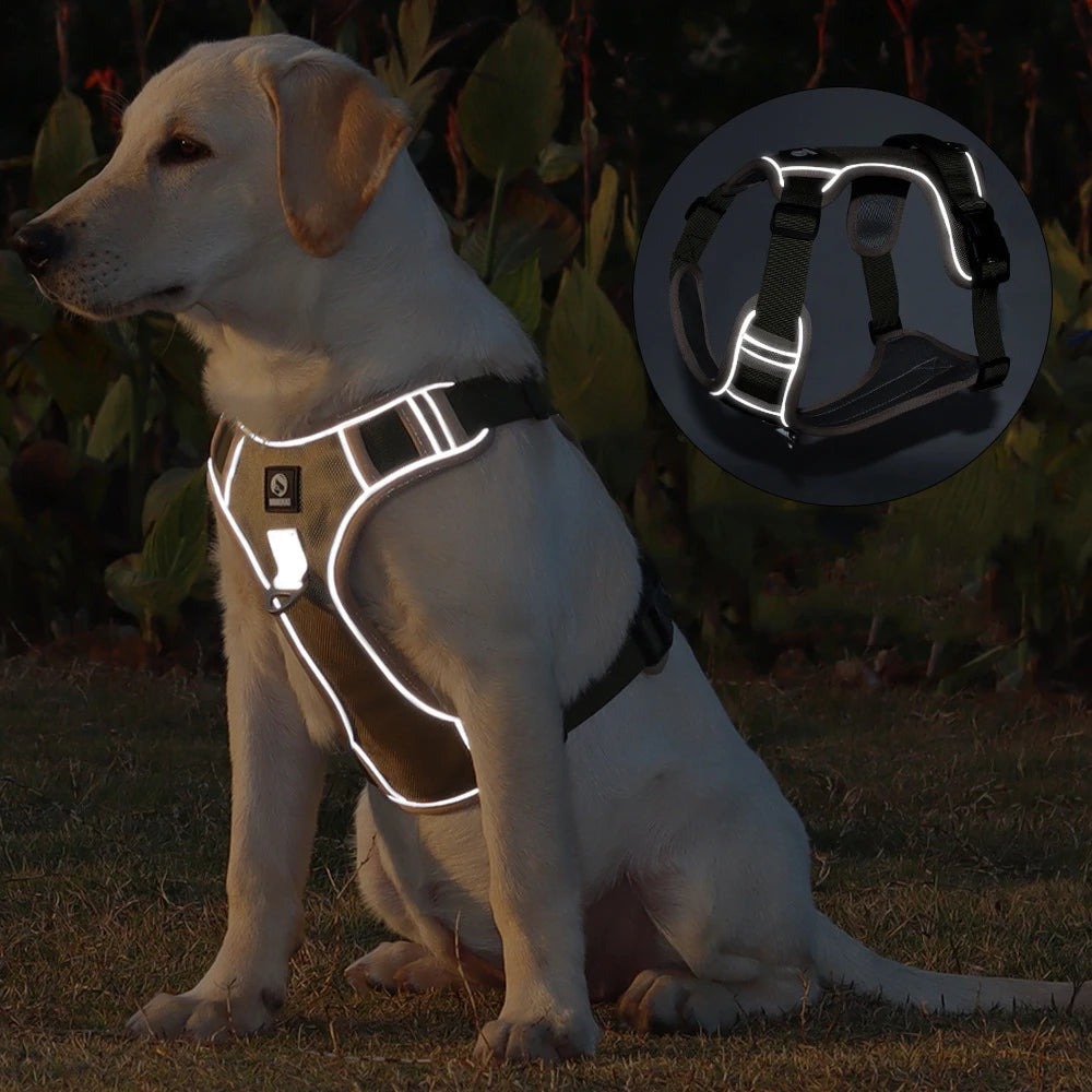 Heavy-Duty 360° Reflective Oxford Dog Harness