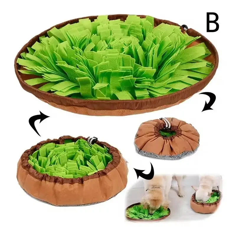 Interactive 3-in-1 Adjustable Pet Snuffle Mat & Foraging Bowl