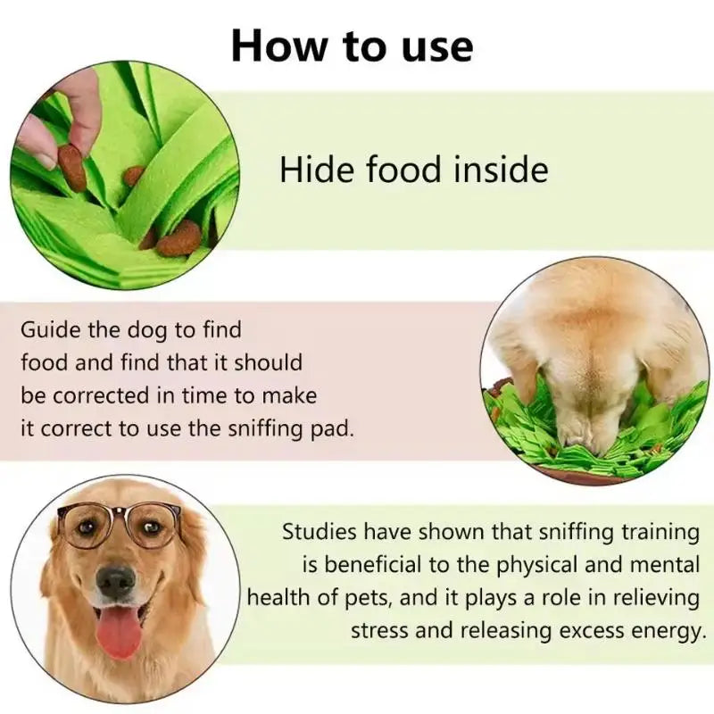 Interactive 3-in-1 Adjustable Pet Snuffle Mat & Foraging Bowl