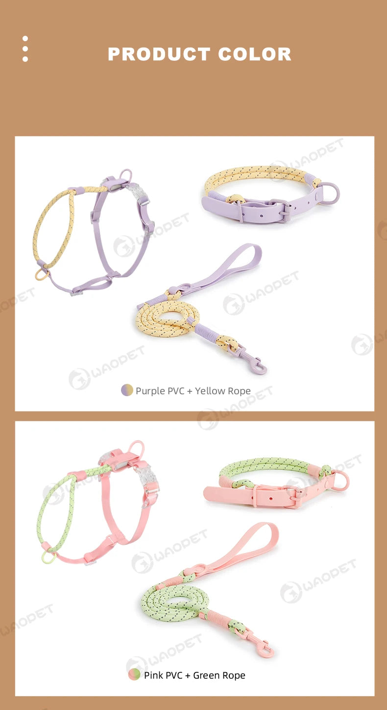 Light Luxury Minimalist PVC & Nylon Dog Harness