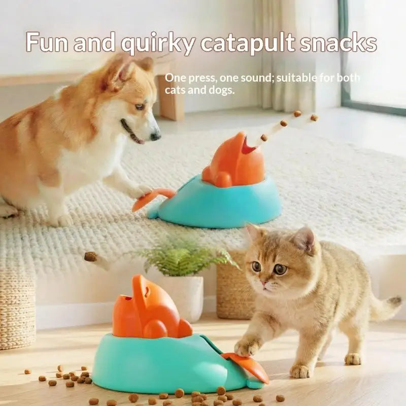 Little Whale Interactive Treat Catapult & Clicker Toy Feeder
