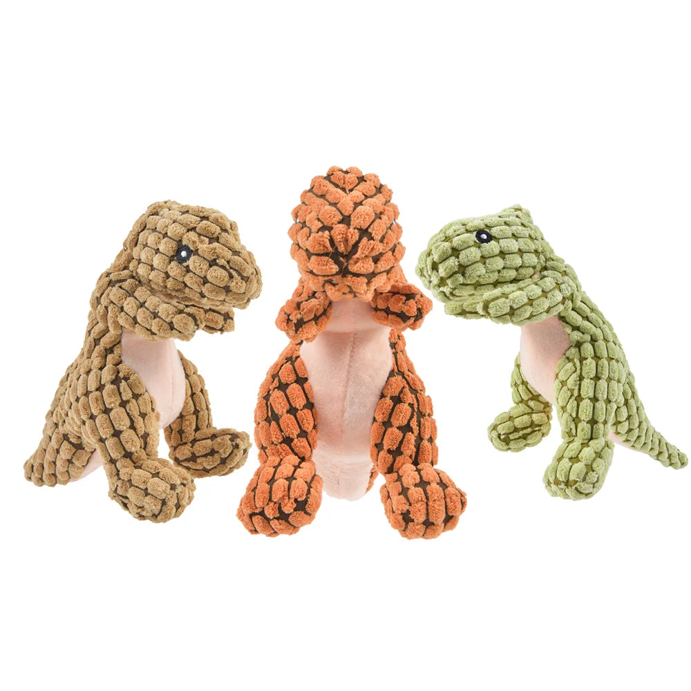 Interactive Plush Animal & Dinosaur Chew Toys