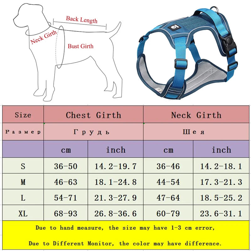 Heavy-Duty Reflective Dog Harness Vest